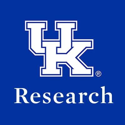 Blue background with large white UK logo and white text reading Research