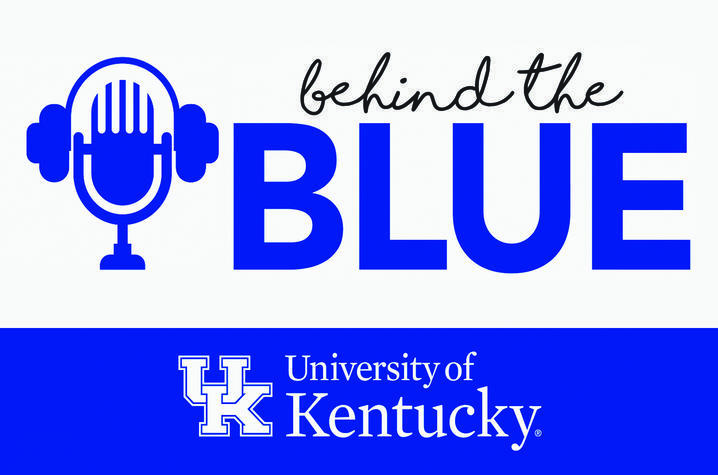 Behind the blue with blue microphone 