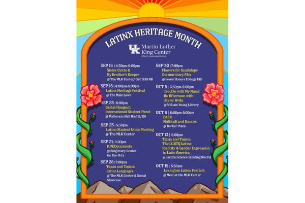 Latinx Heritage Month Calendar