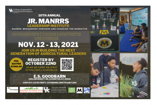 Flyer for 10th annual Jr. MANRRS Leadership Institute