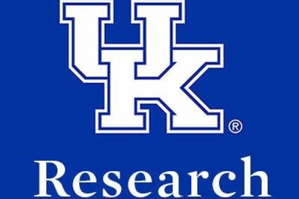 Blue background with large white UK logo and white text reading Research