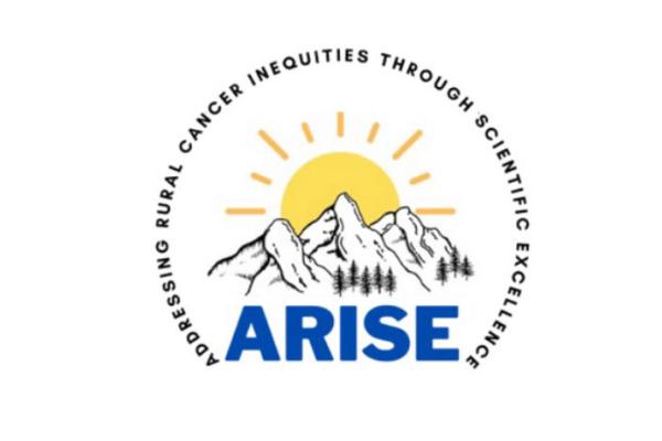 logo reading ARISE with sun rising over mountain
