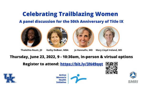 collage of women's headshots on flyer reading Celebrating Trailblazing Women