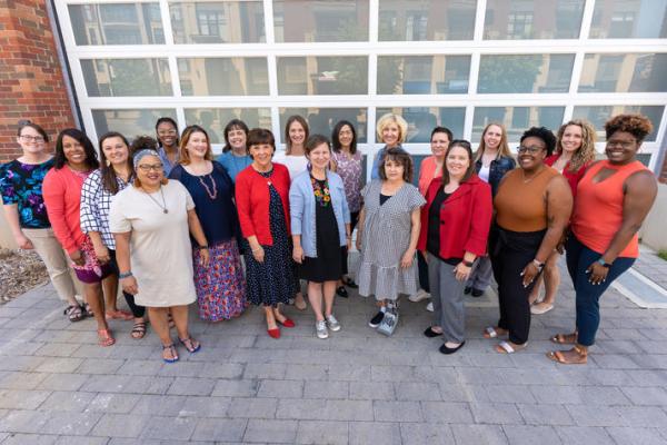 group photo of the 19 women elected to the UK Women's Forum Board for 2022 - 2023